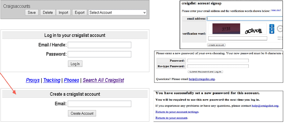 (figure 2.1) Craigslist Account Creator