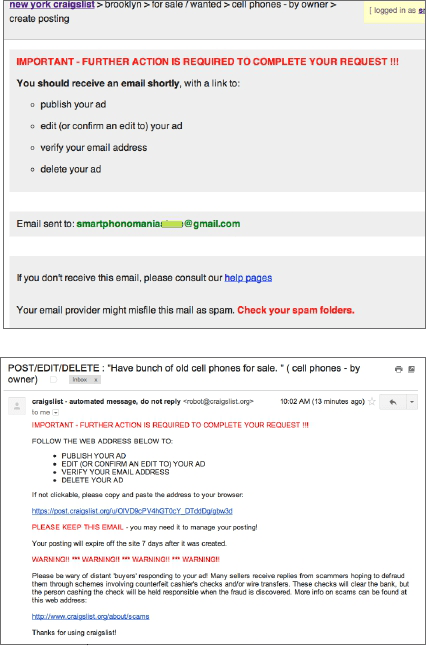 (figure 2.3) Craigslist Account Manager