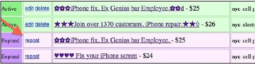 (figure 4.6) Craigslist Expired Ads