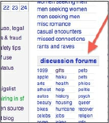 (figure 6.2) Craigslist Forum Link